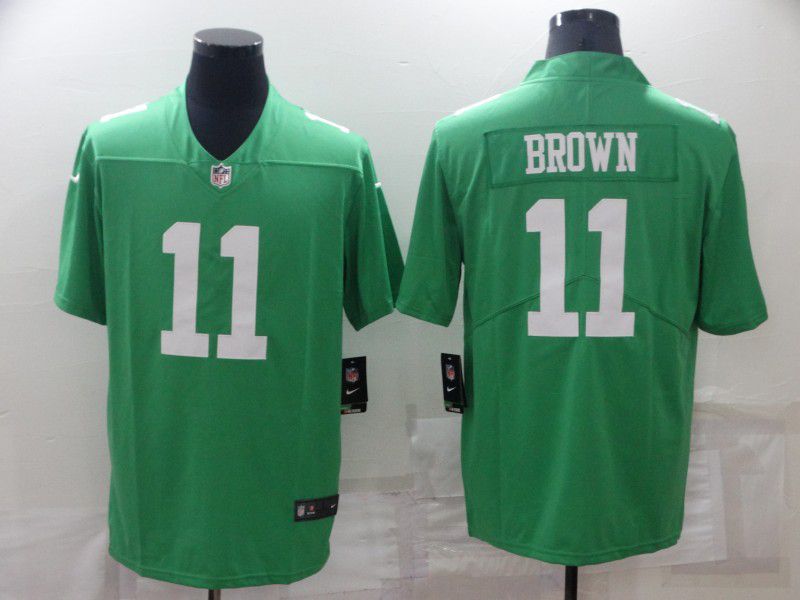 Men Philadelphia Eagles 11 Brown Light Green 2022 Nike Limited Vapor Untouchable NFL Jersey